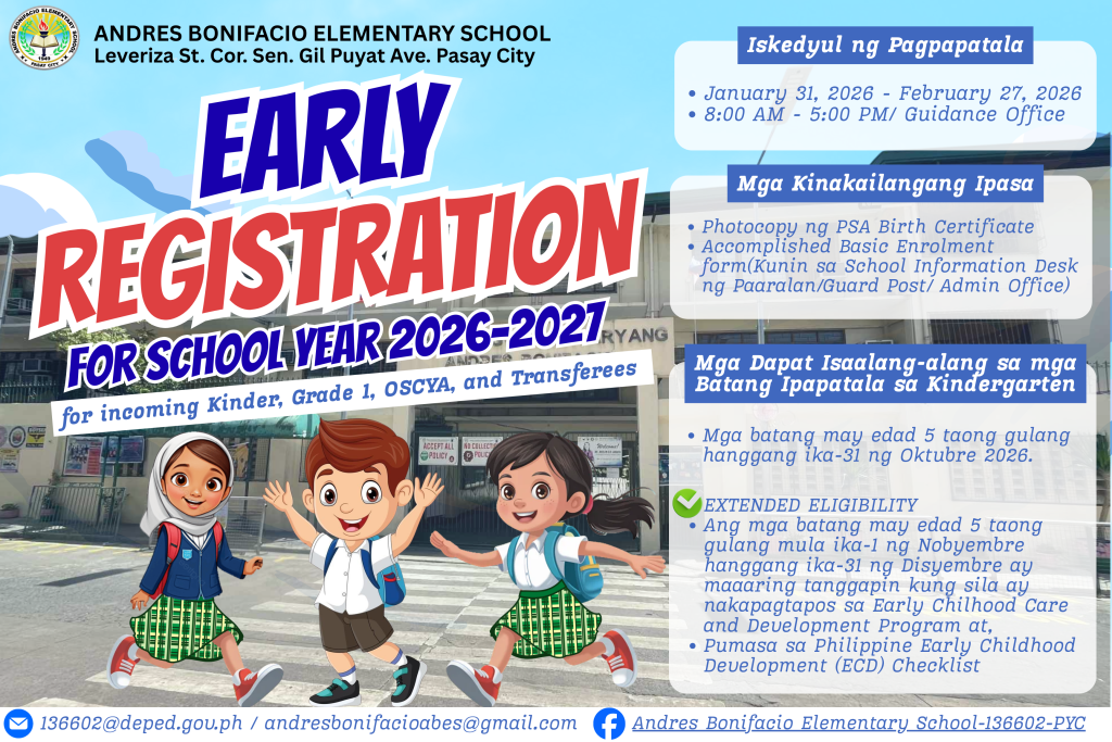 Back to School Early Registration Tarpaulin in Red and Blue Flat Illustration Style (1)